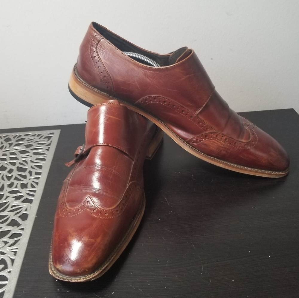 Stacy Adams Karson Wingtip Double Monk Strap Shoe… - image 1